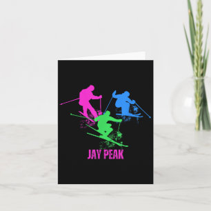 Retro Jay Peak Vermont Skiing Skier 90s Card