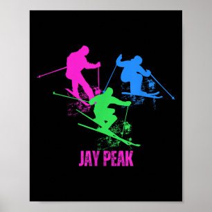 Retro Jay Peak Vermont Skiing Skier 90s  Poster
