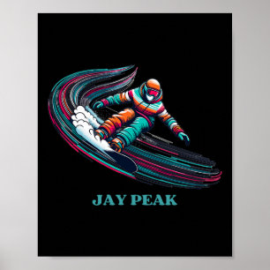 Retro Jay Peak Vermont Snowboarding  Poster