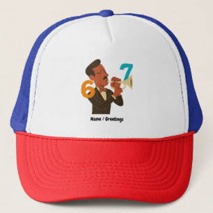 Retro Jazz Spirit 67 – Mid-Century Modern Festival Trucker Hat