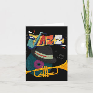 Retro Jazz Trumpets Funny Player Music Festival Ne Card