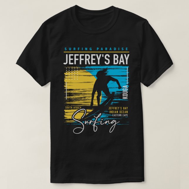 Retro Jeffreys Bay South Africa Surfing Surfers Pa T-Shirt (Design Front)