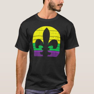 Retro Jester Hat Silhouette Mardi Gras Carnival Me T-Shirt