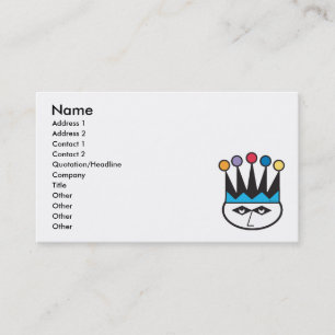 retro jester joker design business card