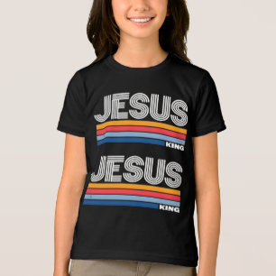 Retro jesus king christian Tri-Blend shirt