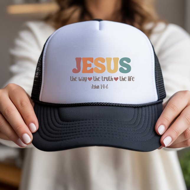 Retro Jesus Trucker Hat (Creator Uploaded)