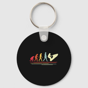 Retro jet skiing humour vintage watercraft jet key ring