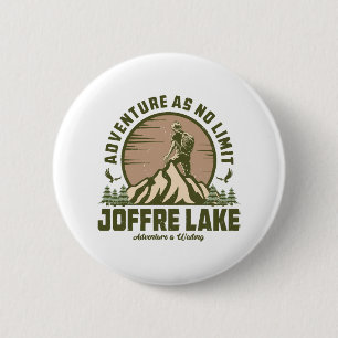 Retro Joffre Lake Hike 6 Cm Round Badge