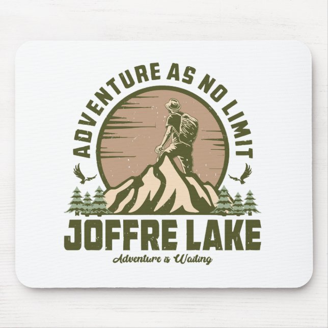 Retro Joffre Lake Hike Mouse Pad (Front)