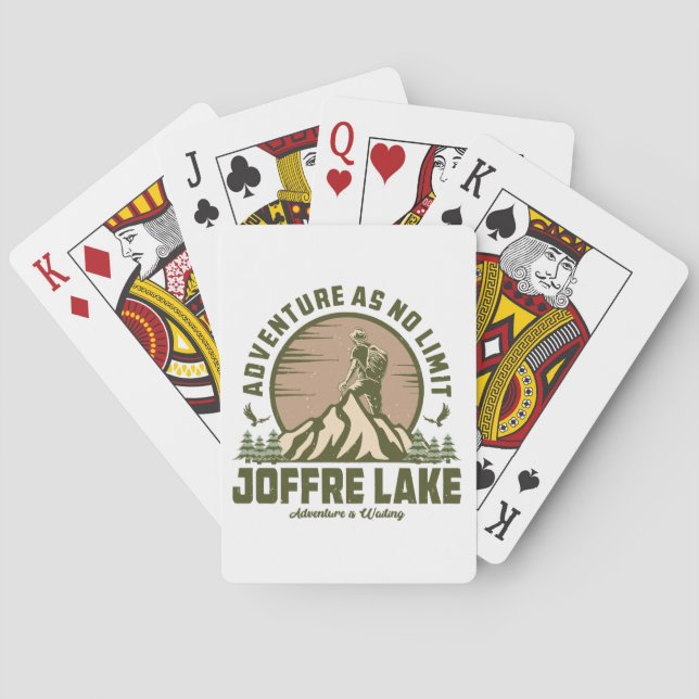 Retro Joffre Lake Hike Playing Cards (Back)