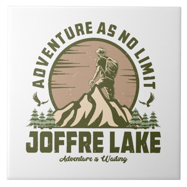 Retro Joffre Lake Hike Tile (Front)