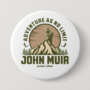 Retro John Muir Hike 7.5 Cm Round Badge