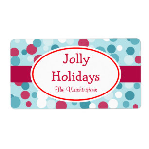 Retro Jolly Holidays Labels