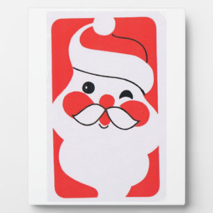 Retro Jolly Santa Claus Plaque