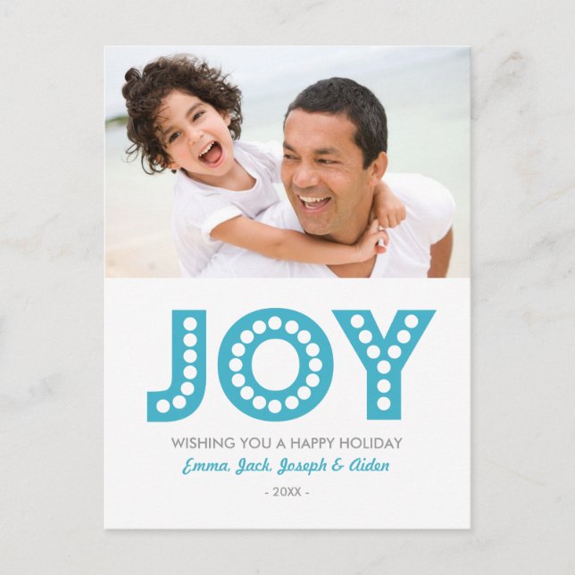 RETRO JOY | HOLIDAY PHOTO POST CARD (Front)