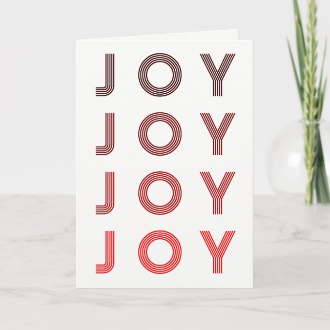 Retro Joy | Modern Holiday Photo Card (Front)