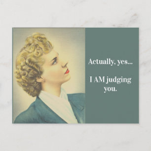 Retro Judgmental Postcard