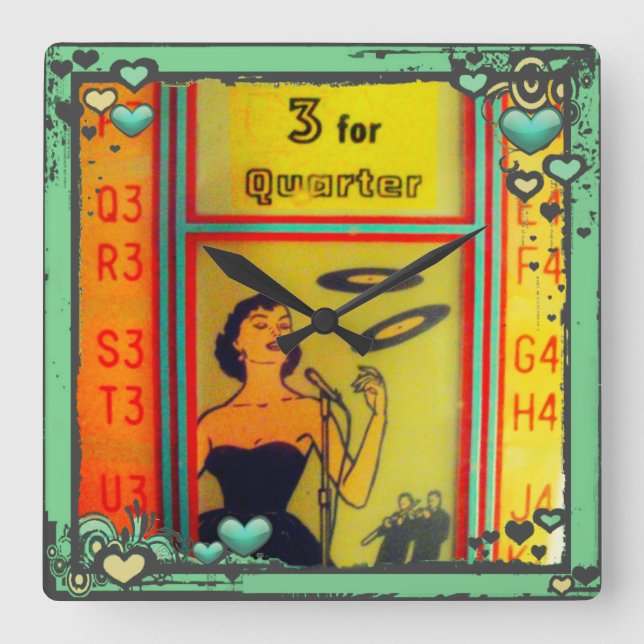 Retro Juke Box Diner Clock! Large Clock (Front)