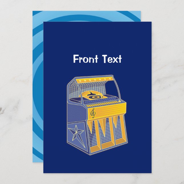 Retro Jukebox Invitation (Front/Back)