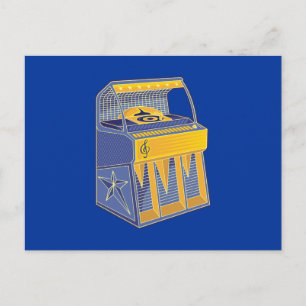 Retro Jukebox Postcard