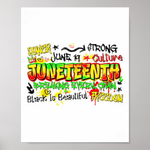 Retro June 19th Juneteenth 1865 For Woman Men Kid Poster