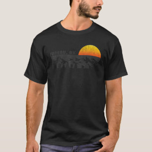 Retro Juneau Alaska Mountain Sunset T-Shirt