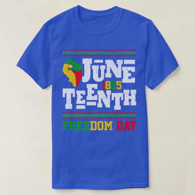 Retro Juneteenth 18 65 African American Freedom Da T-Shirt (Design Front)