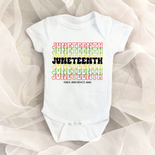 Retro Juneteenth Free-ish Since 1865 Baby Bodysuit