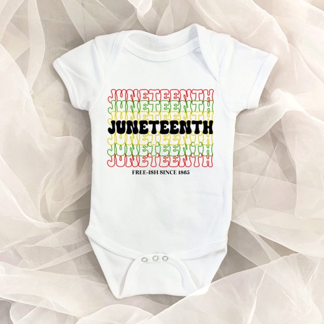 Retro Juneteenth Free-ish Since 1865 Baby Bodysuit (Creator Uploaded)