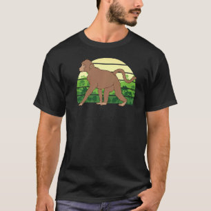 Retro Jungle Animal  Wildlife Chimpanzee Monkey T-Shirt