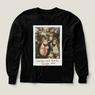 Retro Jungle Family Donkey Crew Long Sleeve Tee