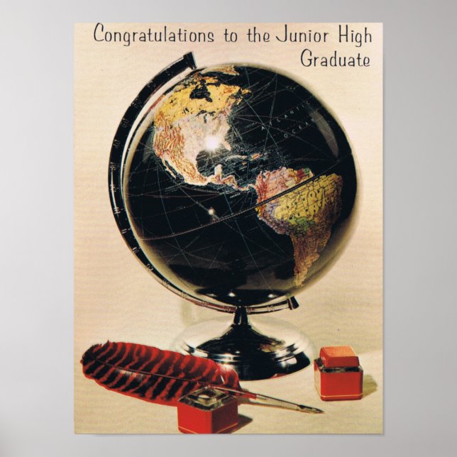 Retro Junior High School Graduate Poster (Front)
