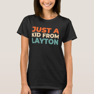 Retro Just A Kid From Utah Layton Vintage American T-Shirt