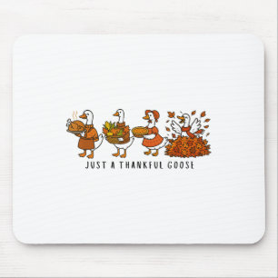 Retro Just A Thankful Goose Turkey Gobble Happy Th Mouse Pad