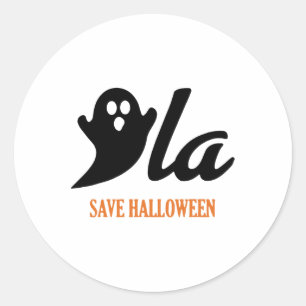 Retro Kamala Harris Halloween 2024 Comma La Ghost Classic Round Sticker