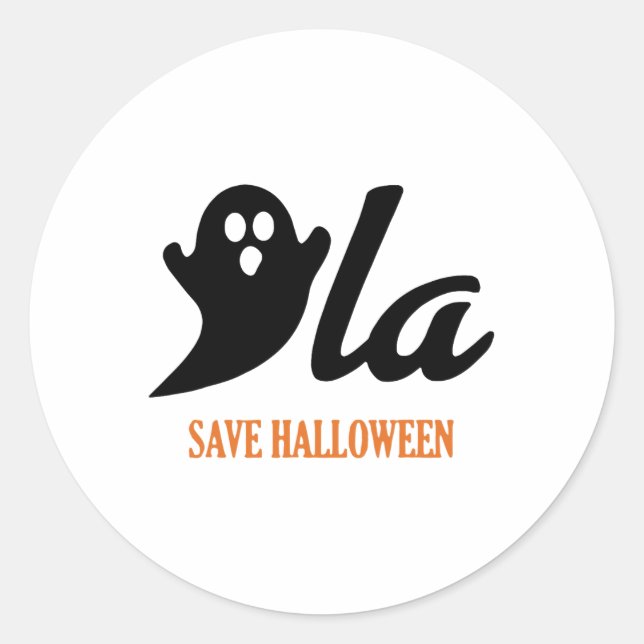 Retro Kamala Harris Halloween Comma La Ghost Pumpk Classic Round Sticker (Front)