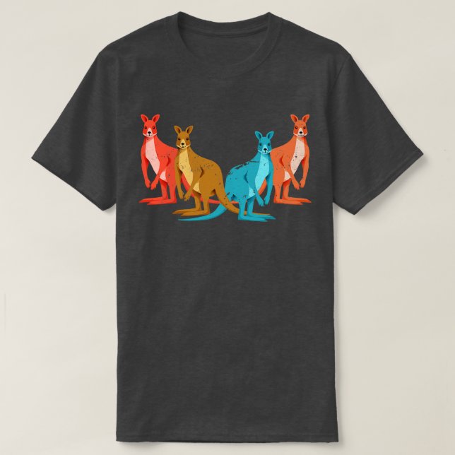 Retro Kangaroo T-Shirt (Design Front)