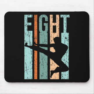 Retro Karate 8th Birthday 8 Judo Men Kung Fu Kids  Mouse Pad