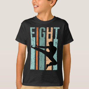 Retro Karate 8th Birthday 8 Judo Men Kung Fu Kids T-Shirt