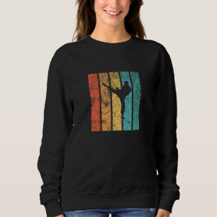 Retro Karate From 1990 With Distressed Vintage Sty Sweatshirt