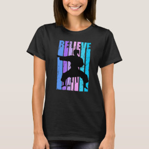 Retro Karate Inspirational Birthday Pink Womens Te T-Shirt