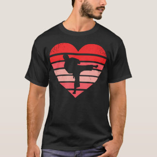 Retro Karate Judo Heart Valentine Martial Art T-Shirt