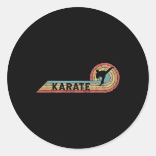 Retro Karate Vintage Player Film Strip  Classic Round Sticker