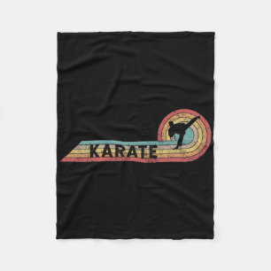 Retro Karate Vintage Player Film Strip Fleece Blanket