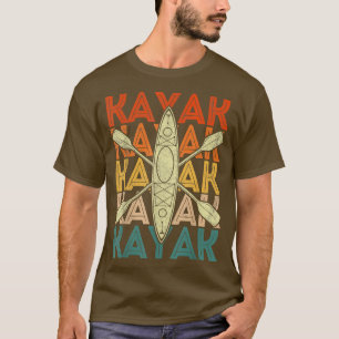 Retro Kayak Vintage Kayaking Paddling  T-Shirt