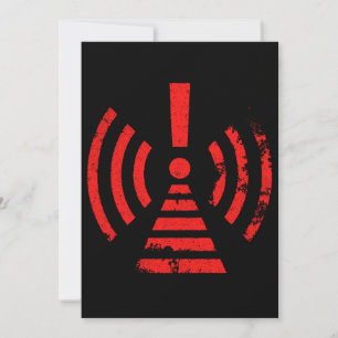 Retro Keep Back Energy Warning Symbol Announcement