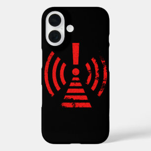 Retro Keep Back Energy Warning Symbol iPhone 16 Case