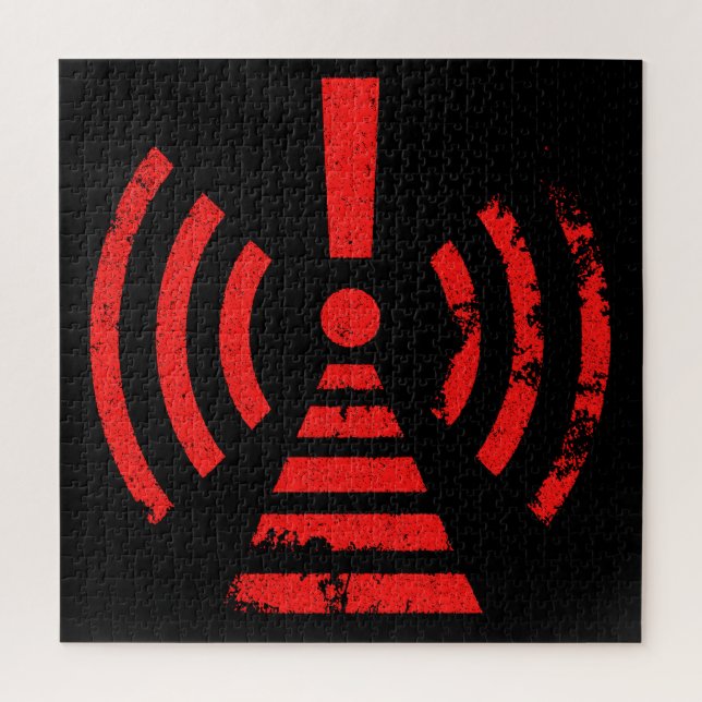 Retro Keep Back Energy Warning Symbol Jigsaw Puzzle (Vertical)