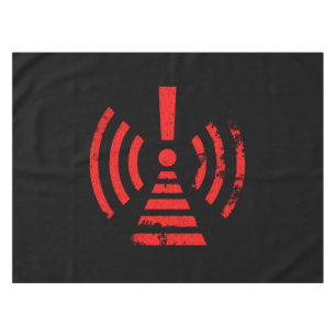 Retro Keep Back Energy Warning Symbol Tablecloth