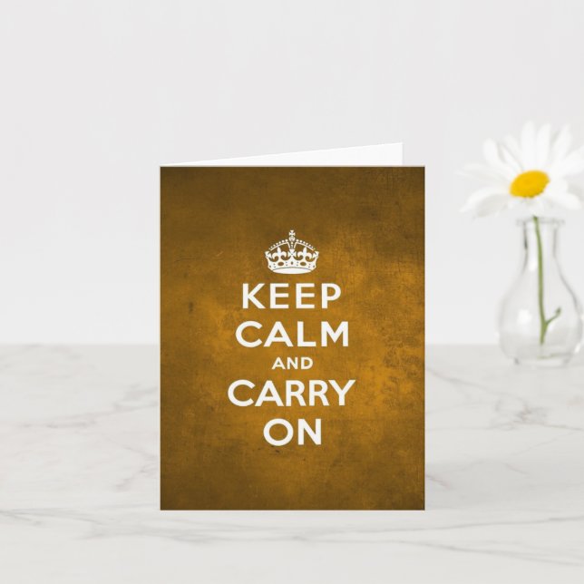 Retro Keep Calm  Card (Small Plant)